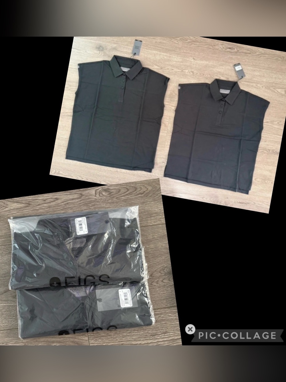 NWT Set of 2 Figs pro technical pique Ella scrub polo tops
